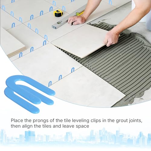 U Shaped Tile Spacers 1/16 Inch, 300Pcs Plastic Shims for Floor - color: Blue, size: 1/16x300pc