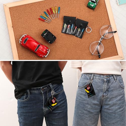 Jutom 40 Pcs Mini Tape Measure Screwdriver Keychain Set Bulk