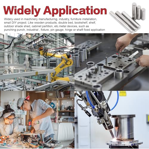 120Pcs 12 Kinds M6 M8 M10 304 Stainless Steel Dowel Pin Cylindrical Shelf Support Peg Pin Rod Fasten Elements Assortment Kit - size: M6/M8/M10