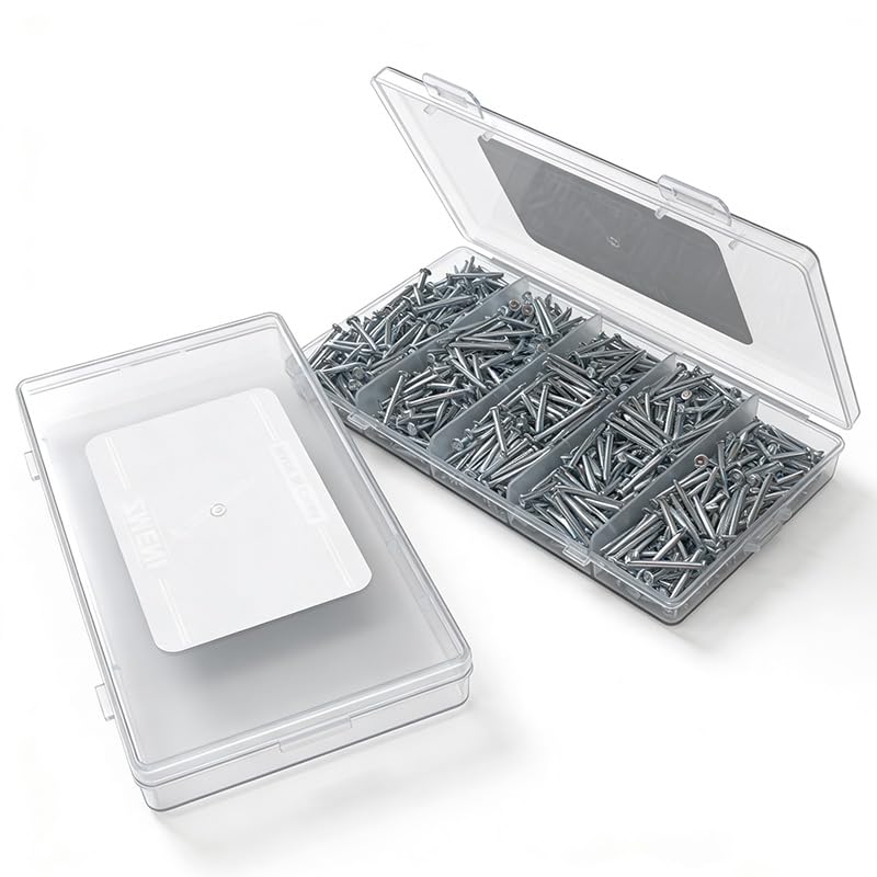 ¾ Concrete Nails – High Strength Masonry Nails (780 PCS) – Galvanized for Hanging Pictures, Frames, Shelves on Brick, Cement, Wood – Heavy Duty & Bend Resistant - size: ¾"-780 PCS
