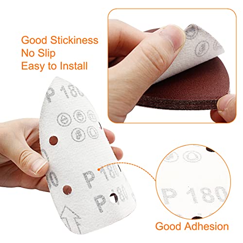 Mouse Detail Sander Sandpaper, 180 Grit, 50 Pcs - size: 180 Grit - 50 Pcs