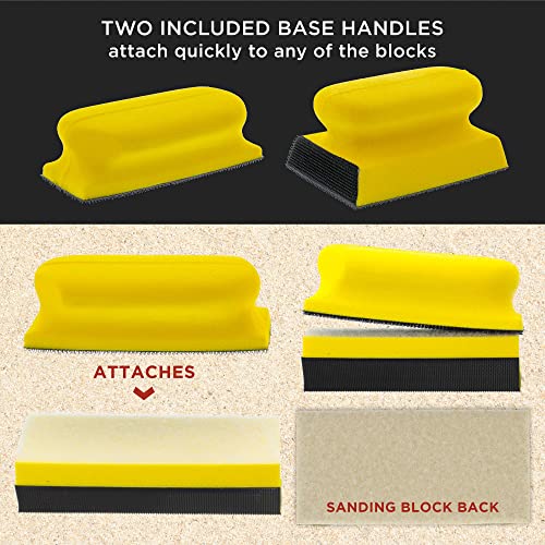 Dura-Gold 12-Piece Contoured Profile 4" Hand Sanding Block Set with 40 - size: 12-Piece