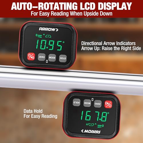 ARROW Digital Angle Gauge, ±0.1° Accuracy