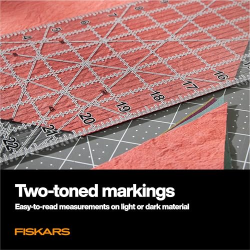 Fiskars 6" x 24" Sewing & Quilting Ruler with Gridlines, Clear/Black - size: 6" x 24"