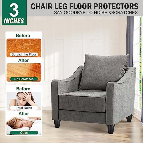 FoDau770 Rubber Wood Legs 3", Straight Taper, 5/16"-18 Thread, Black, 4pcs | Wood Couch legs - Mid Century Sofa Legs - Furniture legs Replacement for Cabinet Dresser Chair Ottoman - color: Black, size: 3 Inch - Straight (90°)
