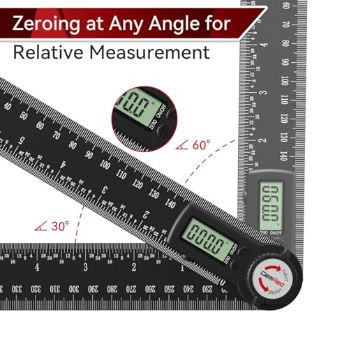 GemRed 82305 Aluminum Digital Angle Finder Protractor