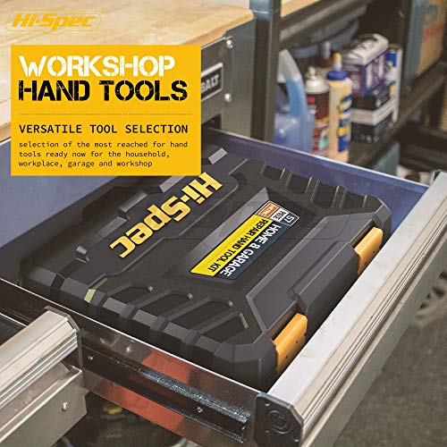 Hi-Spec Home Garage DIY Tool Kit Car Bike and Household Repairs with Case - size: 57 PCS