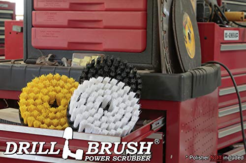 Drill Brush 7 Inch Variety Cleaning Kit for Variable Speed Polisher & Drill - color: Multicolor