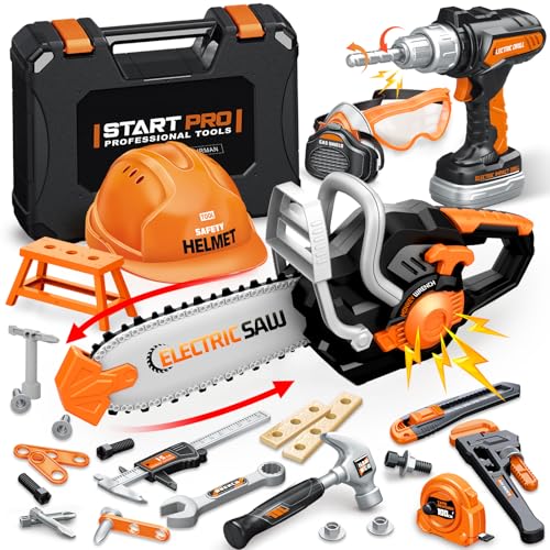 Toddler Tool Set, Kids Tool Box with Toy Chainsaw, Kids Toys for Boys 3-5
