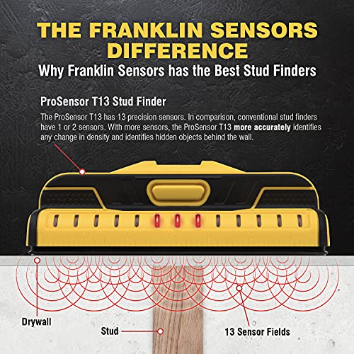 Franklin Sensors ProSensor T13 Stud Finder, 13-Sensor Wall Scanner - size: Large