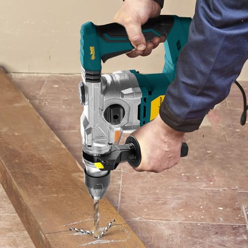 Enventor Rotary Hammer Drill with Safety Clutch, 13 A, 1-1/4 Inch SDS-Plus
