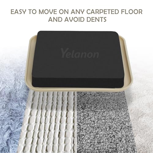 Yelanon Furniture Sliders, 20 pcs-3 1/2” Square Beige Furniture Sliders for Carpet, Furniture Pads for Hardwoods Floors，Furniture Movers Sliders, Reusable Moving Pads, Floor Protectors for Carpet - size: 20pcs 3.5"beige