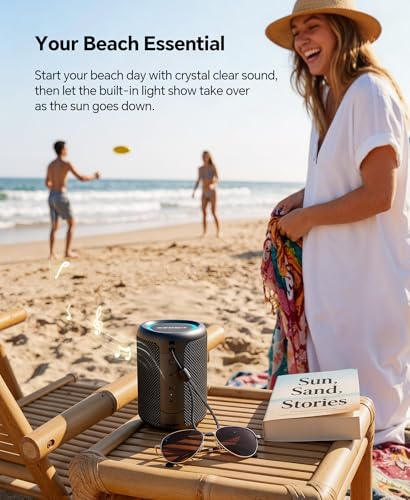 Portable Bluetooth Speaker Beach Essentials: IPX5 Waterproof for Outdoor - color: Black