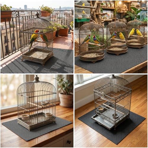 Pet Crate Floor Protection Mat, Ultra-thin Mat for Under Dog Crate, 23.6" x 47.2" XL Thin Cut to Fit Design Washable Floor Covering Reusable Waterproof Non Slip Rug Whelping Pad for Pet (Large) - size: Large