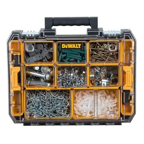 DEWALT TSTAK Tool Organizer,Small Parts and Screw Organizer Tool Box with Removable Compartments,(DWST17805),(Pack of 4) - size: 17.25" L x 13.25" W x 4.62" H (Pack of 4)