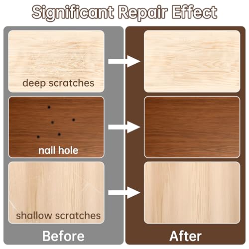 30+2P Wood Filler Sticks, 30 Colos Wood Filler Putty Wax Crayons Furniture Repair Kit Putty Stick for Baseboard Cabinets Furniture Floors(with 2 Scrapers)