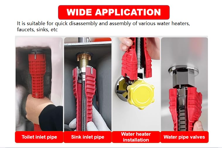 14-in-1 Faucet and Sink Wrench, Multi-functional Plumbing Installer Wrench