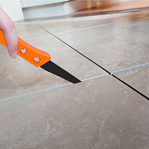 FOCCTS 12PCS Grout Remover Tool, 2 Grout Saw and 10 Removal Knife, Caulking Tool Kit Caulking Edge Kit for Kitchen, Bathroom, Bedroom, Tiles Gap