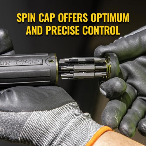 Klein Tools 32305 Multi-bit Ratcheting Screwdriver, 15-in-1 Tool with Phillips, Slotted, Square, Torx and Combo Bits and 1/4-Inch Nut Driver - size: 15-in-1, Standard