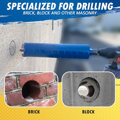 4-1/2" Dry Diamond Core Bit w/Pilot for Brick & Block, 5/8"-11 - size: 4-1/2"