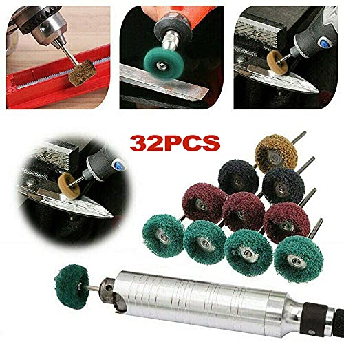82PCS 1Inch Polishing Kit, Buffing Kit - Professional Wool Fabric Cotton Kit (50PCS) & Abrasive Set (32PCS) Mounted 3mm Shank for Rotary Tool Accessories