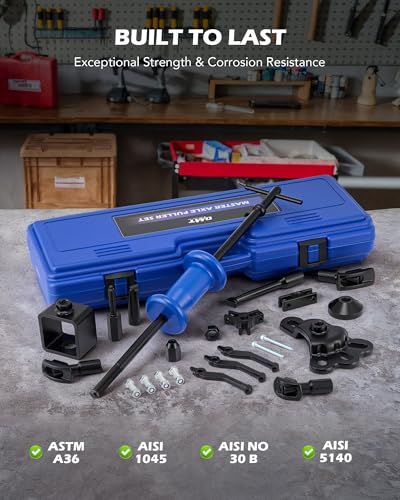 OMT 22pc Slide Hammer Puller Set, Axle Bearing Hub & Seal Remover Kit - color: Black Puller, size: 22pc Slide Hammer Puller Set