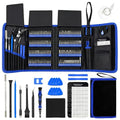 Precision Screwdriver Set 142 in 1, Electronics Repair Tool Kit with 120 Magnetic Bits for iPhone MacBook Computer Laptop Tablet Smartphone Watch PS4 Xbox Nintendo ESD Tweezers Repair Bag