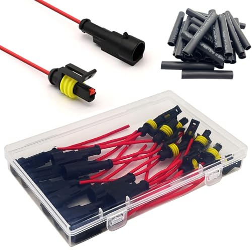 14 AWG 1 Wire Connector 1 Pin Waterproof Automotive Electrical Connectors - size: 1pin/10set