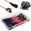 14 AWG 1 Wire Connector 1 Pin Waterproof Automotive Electrical Connectors - size: 1pin/10set