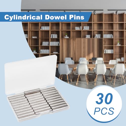 30Pcs M6 x 40mm (Approx 1/4" x 1-9/16") 304 Stainless Steel Dowel Pins - size: M6 x 40mm
