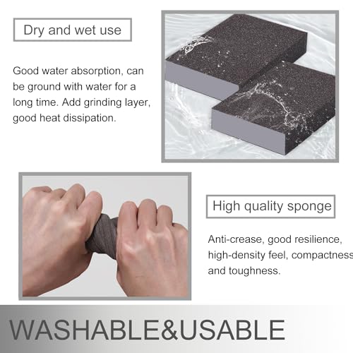 12Pcs Sanding Sponge 60/80/120/180/220 Grit Coarse Medium Fine Sanding Blocks for Drywall Metal Wood Washable and Reusable - size: 12PCS-60/80/120/180/220
