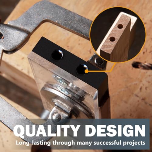 POWERTEC Dowel Jig Kit, Doweling Jig Kit 1/4", Dowel Jigs Woodworking, Laser Cut Witness Mark, with Depth Scale, Drill Guide Dowels, Cobalt M-35 Drill Bit & Split Ring Stop Collar 71715 - style: 1/4" Doweling Jig Kit w/ Bit & Collar