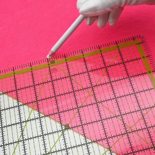 Quilting Rulers,Sewing Ruler,4 Piece Acrylic Square Quilting Templates,Clear Precision Ruler for Quilting Sewing,Tools Supplies Accessories Green(3.5"x3.5" 5"x5" 6.5"x6.5" 10.5"x10.5") - color: Green