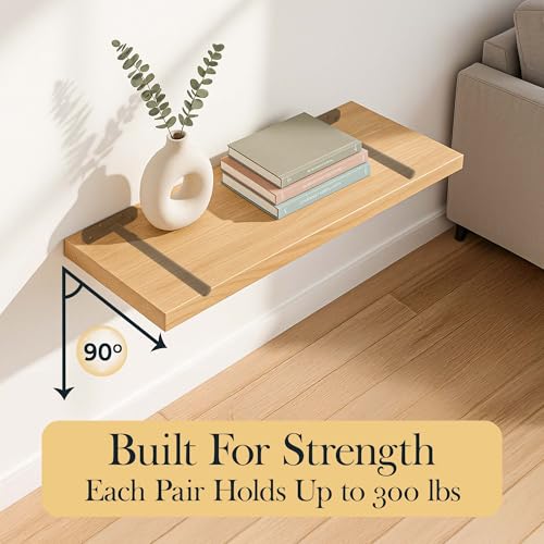 Balin Designs Invisible Floating Shelf Brackets 8 Inch, 4 Pack (1/2" Rod, 300 lbs) – Heavy Duty Hidden Shelf Hardware, Floating Mantel Bracket for Kitchen, Bathroom, Fireplace, Living Room - size: 8" Standard, style: Bracket Only