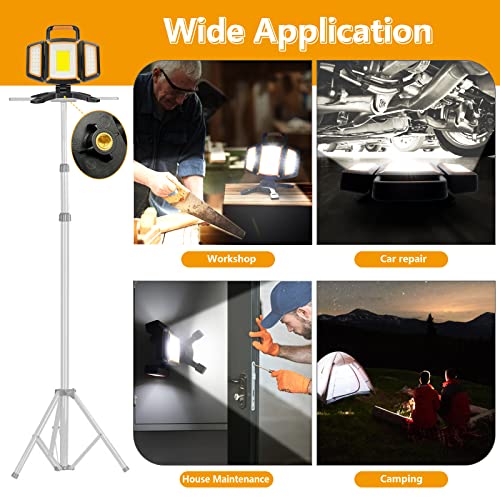 TRESDA 3000LM Rechargeable Work Light, Magnetic LED, Foldable & Portable - style: Magnetic Stand