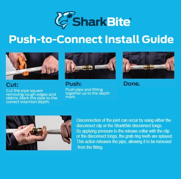 SharkBite 4 Inch Frost Free Sillcock, 1/2 x 3/4 Inch MHT, Push to Connect Brass Plumbing Fitting, PEX Pipe, Copper, CPVC, PE-RT, HDPE, 25743LF - size: 4 in.