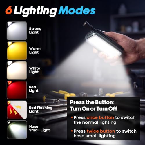 2-Pack LED Rechargeable Work Light with Flexible Gooseneck Light
