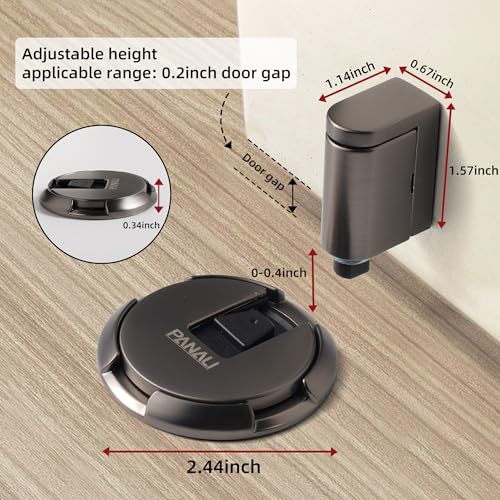 PANALI Magnetic Door Stopper, Windproof Door Stop, 1 Pack - color: Gray