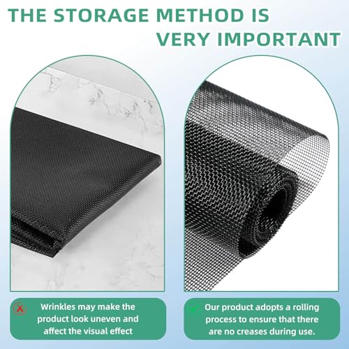 Pet Proof Window Screen Replacement Mesh, 39“ x 100" Rolled Packing Upgraded Thicken Charcoal Screen Door Mesh DIY for Sliding Pet Screen Door Repair and Porch, Patio - size: 39"x100"Roll