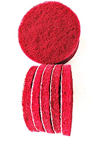20 Pieces Scrub Pads Drill Power Brush Tile Scrubber Scouring Pads Cleaning Kit Including 2 Kinds of Abrasive Buffing Pads Replacement for Home Kitchen House Indoor Outdoor Cleaning (4 Inch) - size: 4 Inch