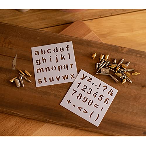 Wood Burning Pen Set Soldering Chiseled Tips and Tweezers Kit - 35pc - size: 35pc