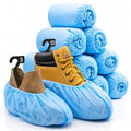 110 Pack Disposable Boot & Shoe Covers, Non-Slip Waterproof, Blue - color: Blue