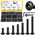 660PCS M4 Hex Button Screws Assortment Kit, M4x6/8/10/12/16/20/30 mm - size: M4 660pcs