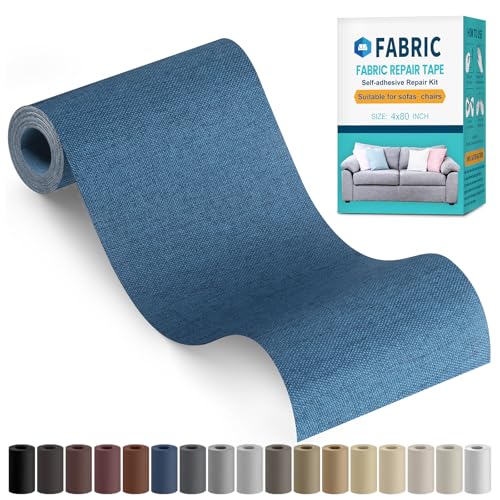 Fabric Repair Tape,4"x80"Self-Adhesive Linen Repair Tape Patch Kit NavyBlue - color: Navy Blue, size: 4" x 80"