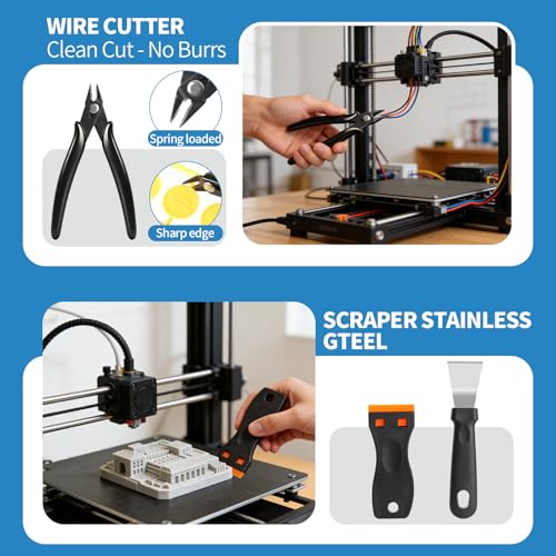46 Pcs 3D Printer Tools Set with Storage Bag, 3D Printing Tool Kit