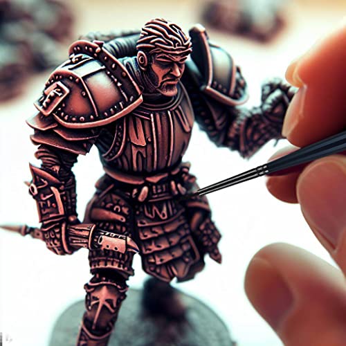 Transon 10pcs Small Detail Miniature Model Painting Brush Set for Acrylic Watercolor Gouache Ink Tempera and Body Painting - size: 10 PCS