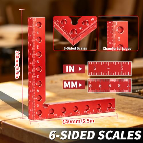 4PCS 90° Corner Clamps for Woodworking, Aluminum Right Angle Set - size: 4pcs