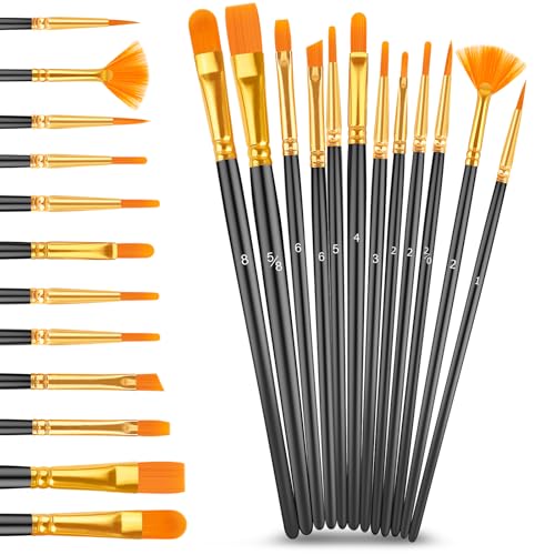 Caliart 42 Colors Acrylic Paint Set with 12 Brushes - color: Regular, size: 2 Fl Oz (Pack of 42)