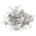 Flat Washers, 304 Stainless Steel Hardware Assorted Washer, 6 x 3 x 0.5 mm Fit for Bolts Screws Industrial Use (300 Pack, Silver) - size: 6 x 3 x 0.5 mm