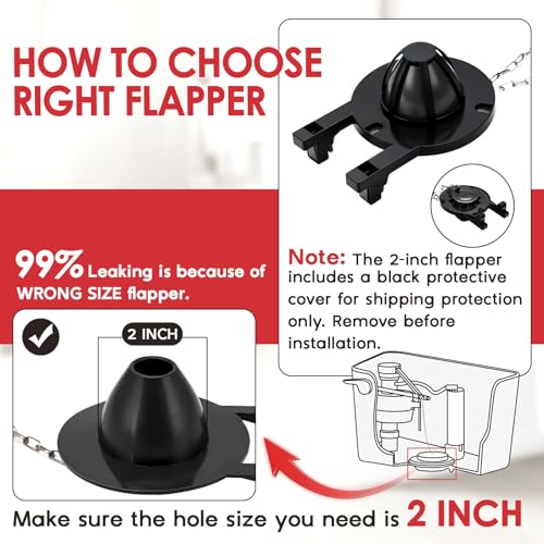 Universal Toilet Flush Valve Replacement Kit Height Adjustable Fill Valve - color: BLACK 1